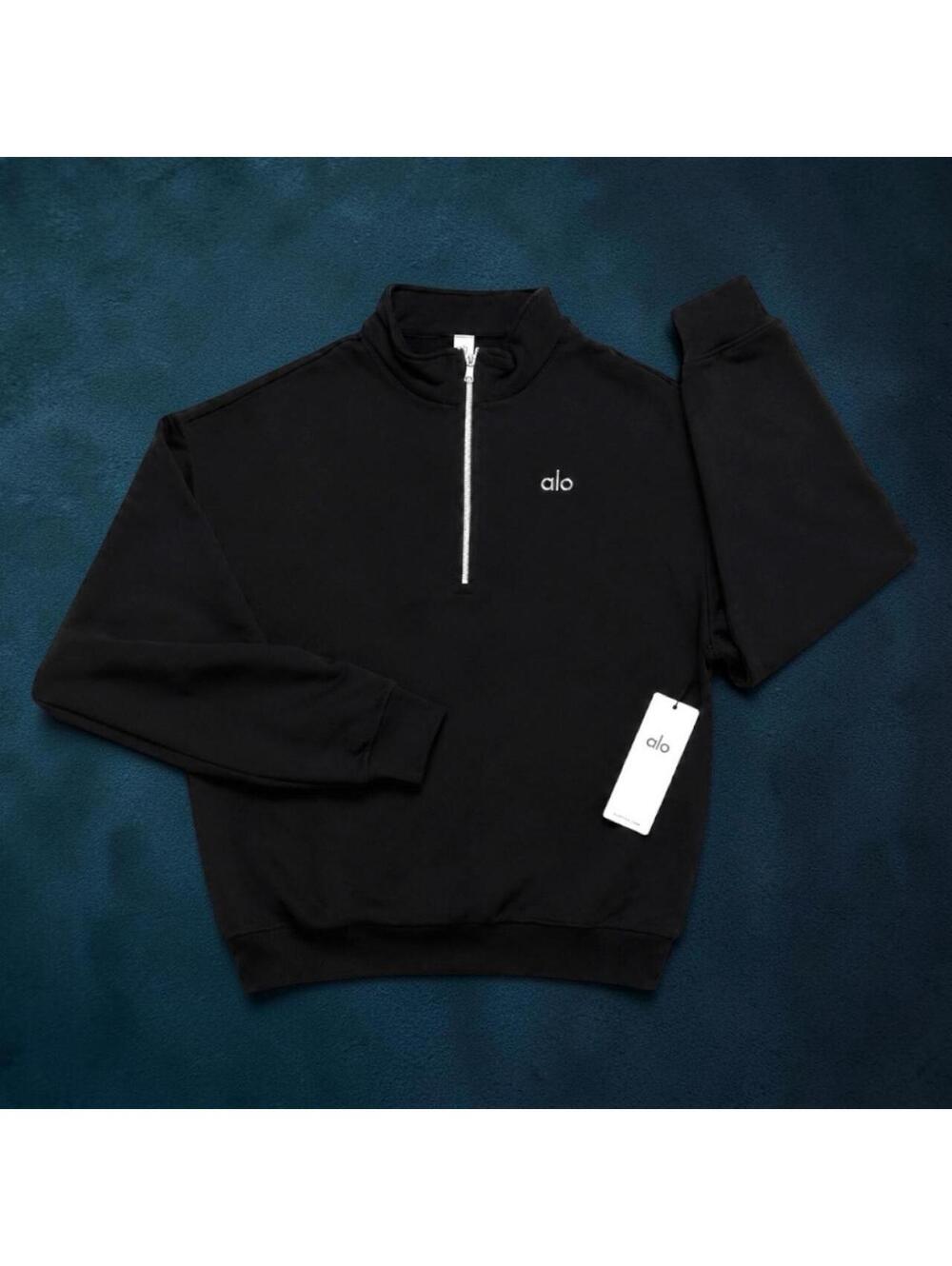 Alo Yoga Accolade XS Quarter Zip-Up Pullover Black Sweatshirt NWT [COPY]